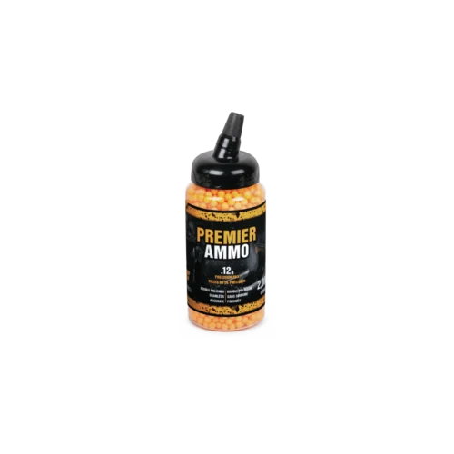 Game Face Premier Orange Airsoft BBs – .12g (2,000 Count)